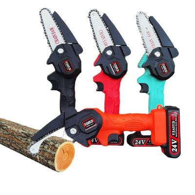 China Anti-slip Cross border customized rechargeable mini electric carpenter gardener chain saw for  household for sale