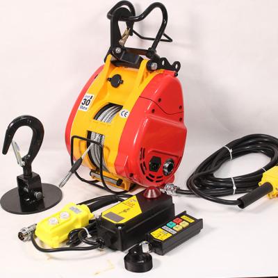 China Hot Selling Good Price 230kg Building Material Shops Cordless Single-hole Portable Hanging Type Electric Hoist For Household for sale