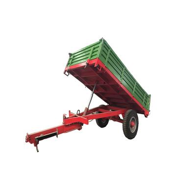 China High Quality Farm Trailer Hydraulic Dump Tilting Trailer Double Axle Trailer Farm Trailer for sale