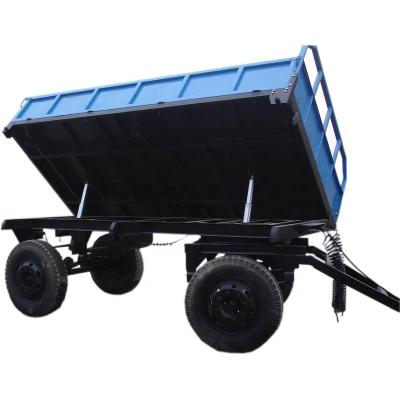 China Hydraulic Dump Manufacturing 5 Ton Tractor Mounted Trailer Tilting Farm Trailer Three Way Dump Trailer for sale