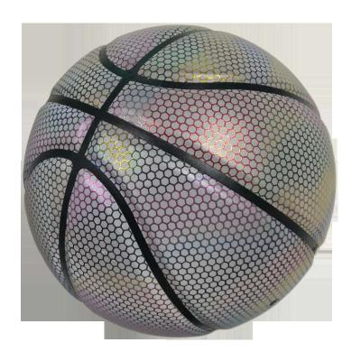 China Customized Widely Used Reflective Luminous Reflective Leather Special Design Light Basketball for sale