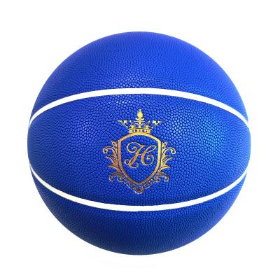 China Leather Custom Design Niceboy Blue Basketball Forming Logo Leather Basketball for sale