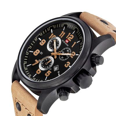 China Men's Field Belt Sports Quartz Watch Military Outdoor Military Calendar Waterproof Men's Watch for sale