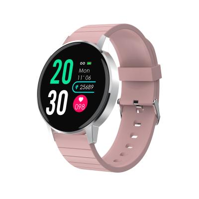 China Ultra-thin Round Full Screen Metal Touch Heart Rate Blood Pressure Blood Oxygen Monitoring Phone Fitness Smart Wristband Watch for sale