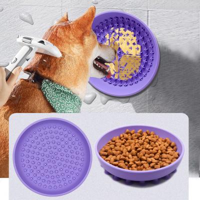 China Stocked FREE SAMPLES Pet Slow Feeder Can be Also Used as Lick Pad Dog Slow Bowl Pet Supplies Magic Cat Food Grade Silicone Dog Lick Mat for sale