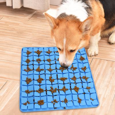 China Sustainable FREE SAMPLE Custom Food Grade Silicone Interactive Pet Toy Dog Puzzle Food Lick Mat Smell Training Lick Pad Snuffle Mat for Dogs for sale