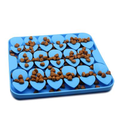 China Stocked Suitable pets Silicone Snuffle Mat Dog Toy Cat Slow Food Lick Mat Sniffing Pad for sale