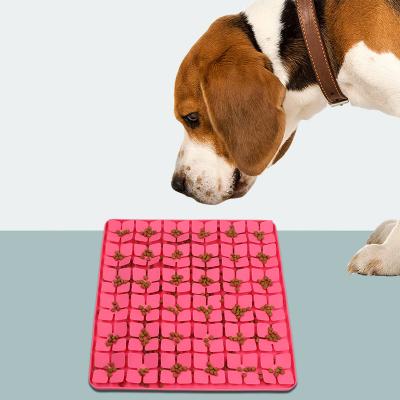 China Sustainable Free Sample Mold Custom Food Grade Silicone Interactive Pet Toy Lick Mat Dog Nosework Puzzle Sniff Play Mat Snuffle Mat Toys for sale