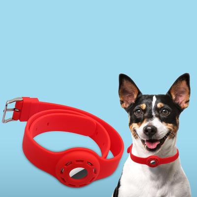 China Shockproof Free Sample Mold Soft Silicone Pet Small and Medium Dog Collar with Airtag Holder for sale