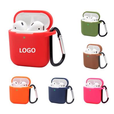 China Unique Wholesale silicone protective case   a variety of  colors can be customized LOGO shockproof silicone case for AirPods 1&2 for sale