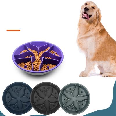 China Stocked All-in-one silicone stainless steel pet food bowl for Pet for sale