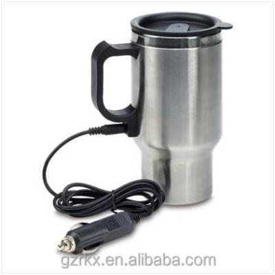 China Durable Stainless Steel Electric Heated Mug Car Coffee Drinks Travel Hot Mug, Travel Coffee Mug Heated Mug with Car Charger for sale