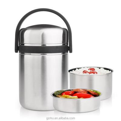 China Hot Selling Freshness Preservation 18/8 Stainless Steel Double-wall Vacuum Food Container, Heat Insulated Lunch Containers for sale