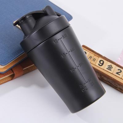 China Viable Mixer Shaker Cup Bottle Insulated Stainless Steel Water Bottle with Wire Beater, GYM Stainless Steel Protein Shaker Drink Bottle for sale