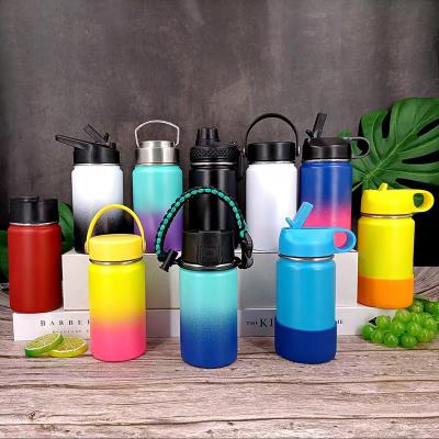 China Business 32oz Stainless Steel Hydraulic Water Bottle Double Wall Vacuum Insulated Kids Wide Mouth Flask With Leakproof Straw Lid for sale