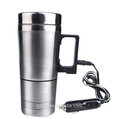 China 12V 24V 300ml Travel Mug Portable Electric Kettle Stainless Steel Viable Fast Boiling Heating Cup For Water Tea Coffee Milk for sale