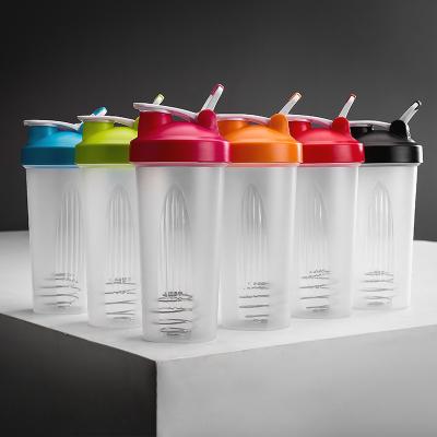 China Sustainable Portable Plastic Drink Sports Shaker Bottle Protein Powder Mixing Bottle Sport Fitness Gym Shaker With Mixing Ball for sale