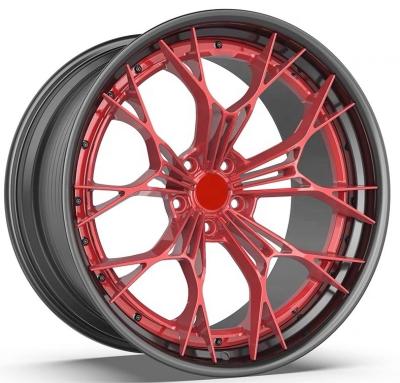 China 2 Pcs Forged Car Wheel Rims Manufacturers 20 Inch 5x112 Rims 18inch 19inch Mesh Design 5X114.3 5X120 6061alloy Forged Wheels Passenger Car Wheel for sale