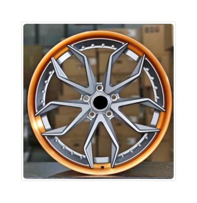 China Factory Price Forged 2 Pcs Car Wheel 5 20 Inch x112 Rims 5x114.3 19 21 2 Piece Type Deep Plate Customized Forged 6061 Alloy Passenger Car Wheel Rims for sale