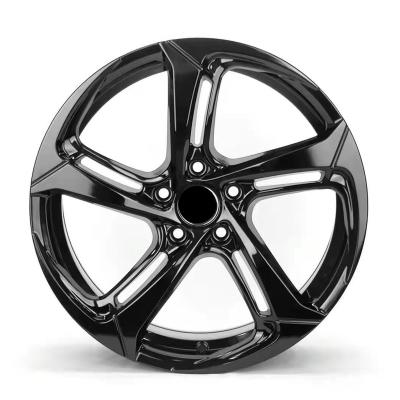 China Luxury Racing JDM 5 spoke 17 18 19inch machine black face alloy casting cheap passenger car wheel rims 5x120 5x112 5x114.3 7J 9J 8J et35 5hole for sale