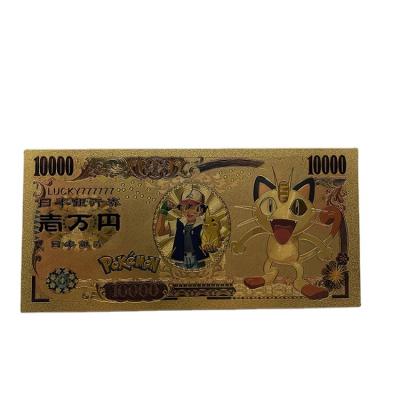 China Japan Stock 20 Ready Designs Japanese Classic Anime Gold Banknote For Collection for sale