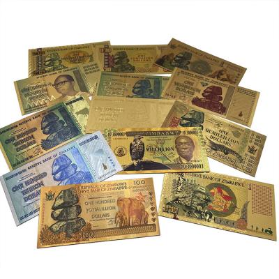 China Wholesale Customizable Africa Zimbabwe 100 trillion paror quintillion dollars clad banknotes for sale