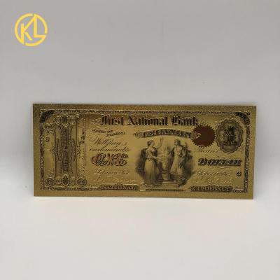 China Europe Non-Currency Prop Money Retro USA 1 Dollar Gold Foil Clad Banknote for sale