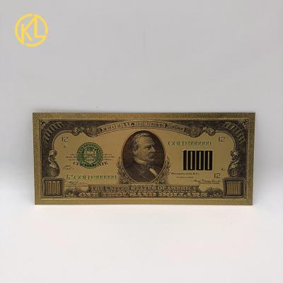 China Real Stock Fake North America Movie Loan Prop Money Real Look Like Gold Foil Clad US Dollars Banknote for sale