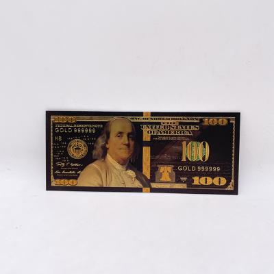 China North America Competitive Price Gold Foil Banknote Black Money Fake 100 Dollar Bills Banknote for sale