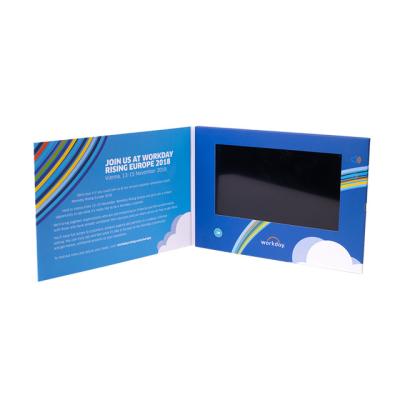 China Customization Highrich OEM 2022 19 Years Christmas Factory Fast Shipping 5 Inch TFT LCD Video Greeting Card Brochure For Business Promotion for sale