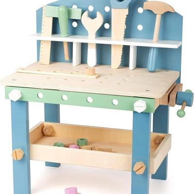 China Wooden Toys for Children Make Compact Nordic Workbench Playset Complete Set Designed for Kids Ages 3+ Years for sale