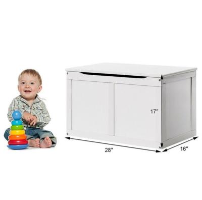 China Large Modern Wooden Kids Toy Storage Box Sitting Top Chest Organizer For Boys Girls for sale