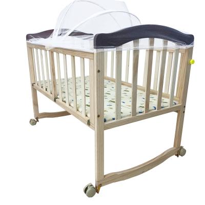 China Modern Baby Crib Lightweight Folding Portable Stationary Side Crib for sale