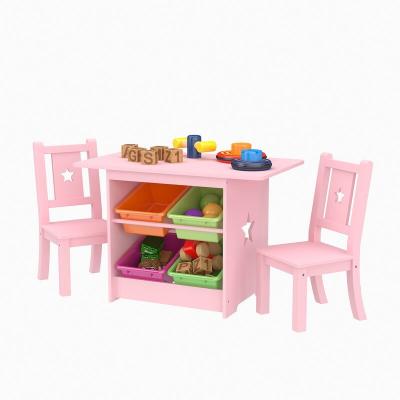 China Modern Kids 3 Piece Play Table and Chair Set for sale