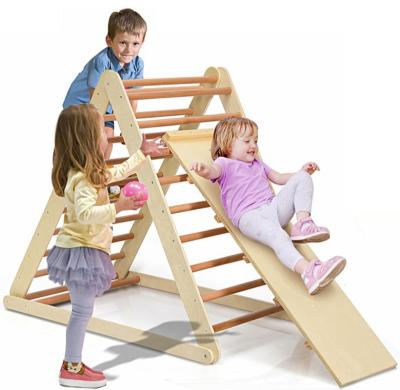 China Kids Play Foldable Wooden Kid's Triangle Climber Walk Indoor Indoor Home Ladder For Toddler Baby for sale