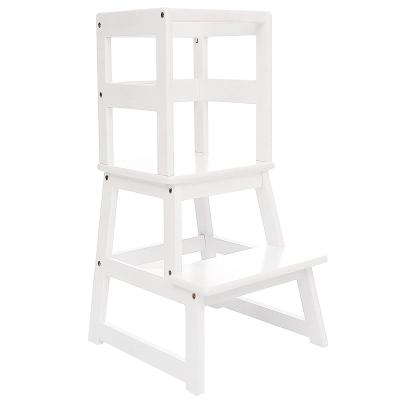 China New Factory Kids Kitchen Step Stool With Safety Rail Learning Tower 2068 for sale