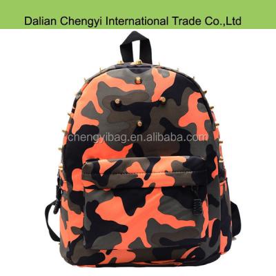 China New Style Chromatic Camouflage Nylon School Bag New Style Chromatic Camouflage Nylon School Bag for sale