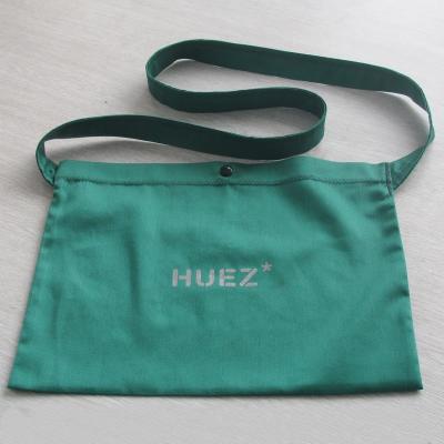 China Canvas Bag 3M Reflective Printing Zig-Zag Stitch Musette Recycling Bag for sale