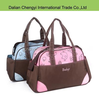 China Factory Price Cheap Giraffe Fashion Animal Diaper Bags With Strap High Capacity Cartoon Fashion Diaper Bags Mommy Bag Baby Bag for sale