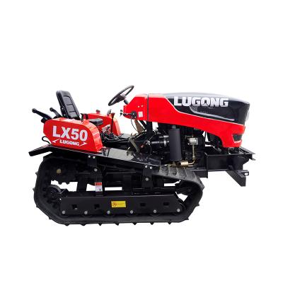 China Hotels Rubber Crawler Track Rotary Tiller Cultivator Machine for sale