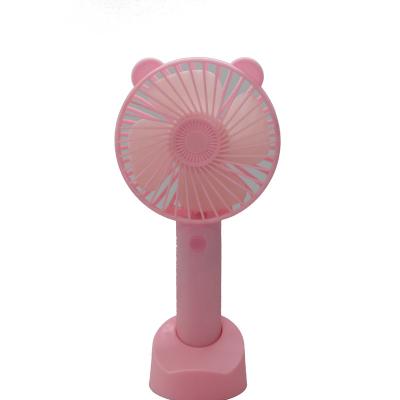 China Travel Home Outdoor Pink Portable USB Folding Portable Handheld Battery Powered Cooling Electric Personal Fan for sale