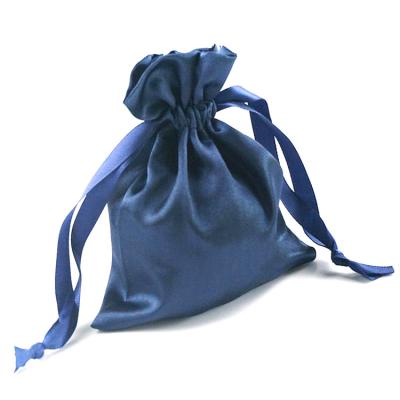 China Custom Printing Jewelry Packaging Underwear Dust Pouch Eco-friendly Satin Silk Drawstring Bags With Logo for sale