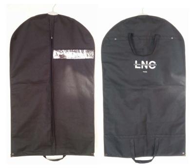 China Wholesale Promotional Custom Non Woven Material Suit Cover Reclycled And Sizes Man Nonwoven Garment Bags With Label Pocket for sale