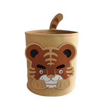 China Large Lion Storage Toy Cloth Casual Non-woven Household Hand Laundry Basket Cartoon Baskets for sale