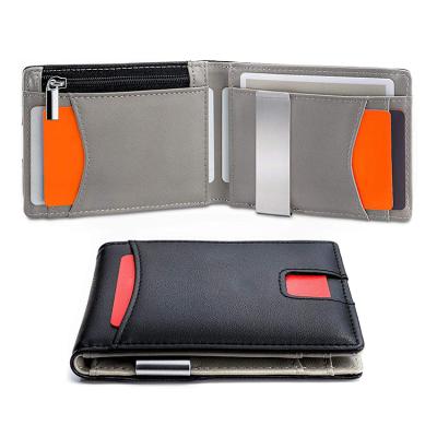 China Hot-selling RFID foreign trade dollar clip hit multi-color card fashion wallet, multi-functional simple slim men's wallet for sale