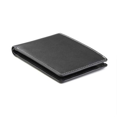 China Custom branded brown RFID best quality vintage handmade rfid blocking slim genuine men's travel leather wallet bifold card holder for sale