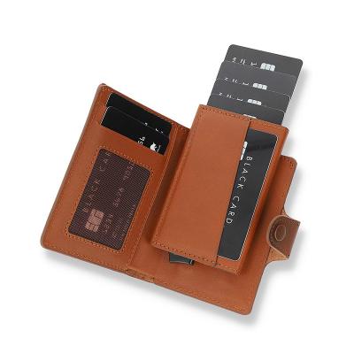 China New Parent-Child Amazon RFID Wallet Aluminum Alloy Wallet Automatic Customization Detachable Creative Multi-card Slot for sale