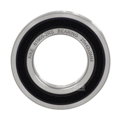 China Performance Stable and Cost Effective Size 25x42x9 Mm High Quality Rubber Single Row Seal 61905 2RS ZZ Double Deep Groove Ball Bearing for sale