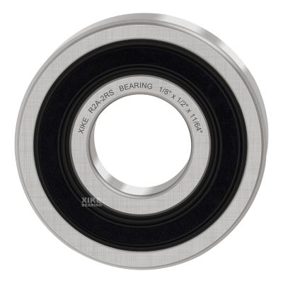 China Performance stable and cost effective dual seal R2A-2RS rubber deep groove ball bearings 1/8x1/2x11/64 inch. for sale