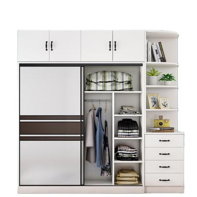 China Simple Design Useful Wardrobe (The Other) Bedroom Wardrobe Furniture Modern Push Adjustable White Door for sale